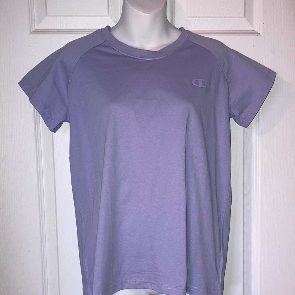 Women’s Champion Lavender Crewneck XL Tee with Subtle Logo New